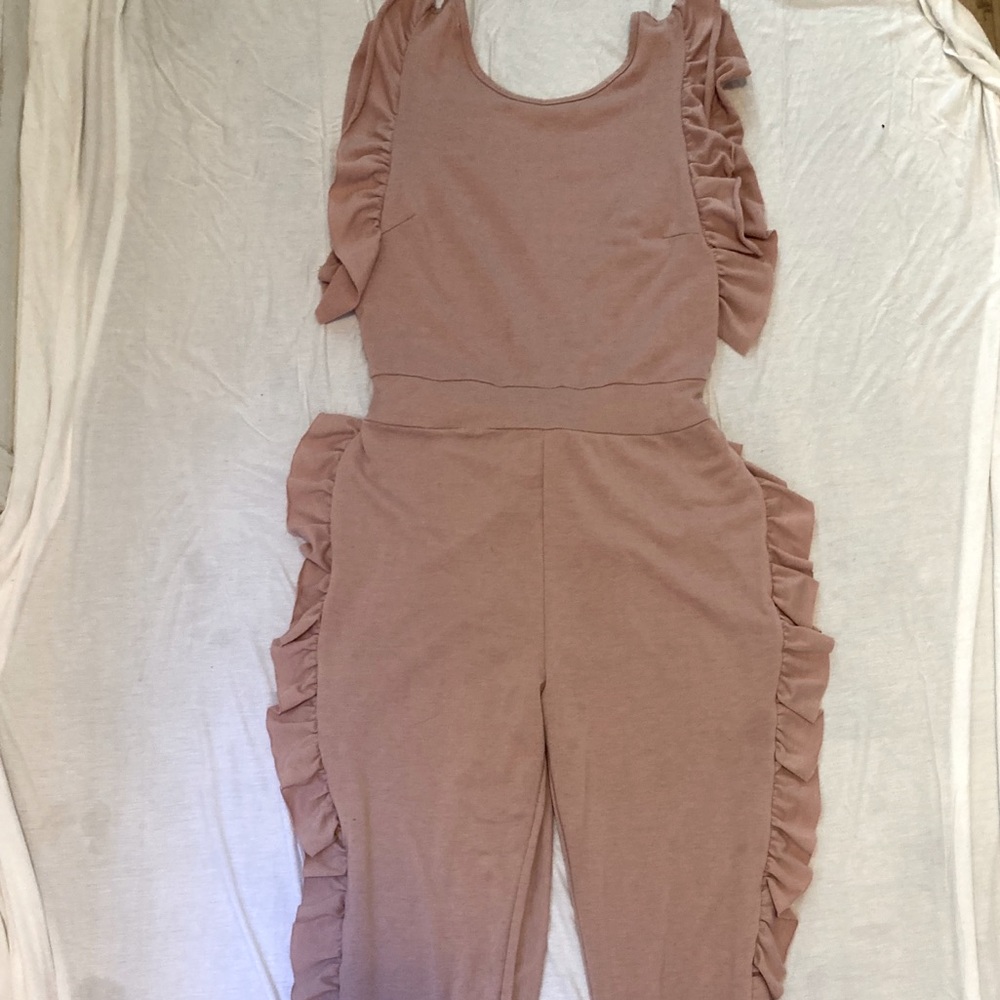 Fitted Ruffle Jumpsuit